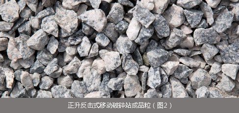 反击式移动破碎站成品粒