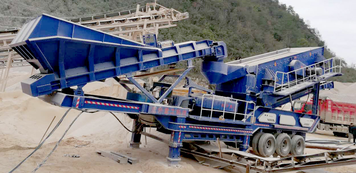 轮胎式移动制砂破碎站图片展示