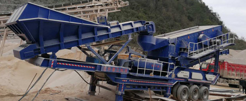 J9.COM重工—移动制砂破碎站施工现场