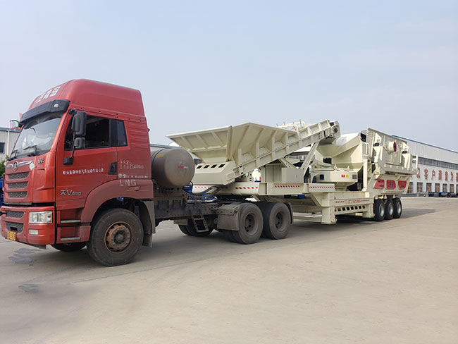 J9.COM,移动制砂站,发货,甘肃金昌,用户现场