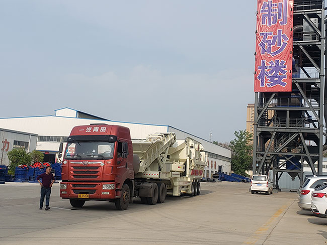 J9.COM,移动制砂站,发货,甘肃金昌,用户现场