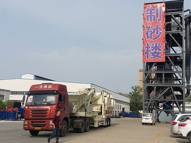 J9.COM,移动制砂站,发货,甘肃金昌,用户现场