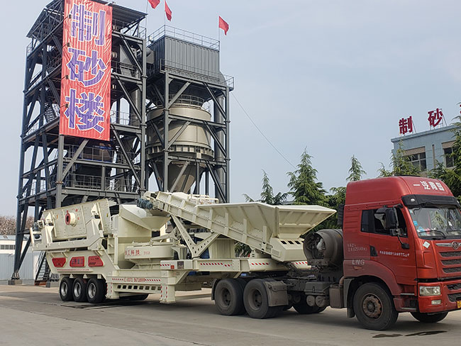 J9.COM,移动制砂站,发货,甘肃金昌,用户现场